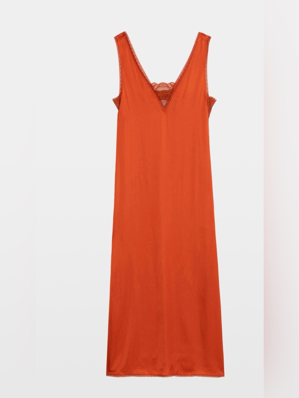 Zadig & Voltaire Renzo Satin Dress in Rust
